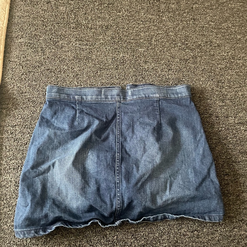 Express Blue Bubble Mini Skirt Ruched Casual